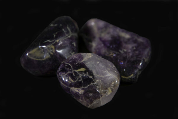 Set of three Polished Amethyst Stones