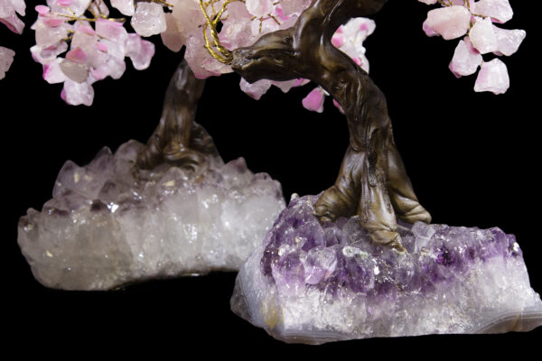 Rose Quartz Crystal Tree base detail