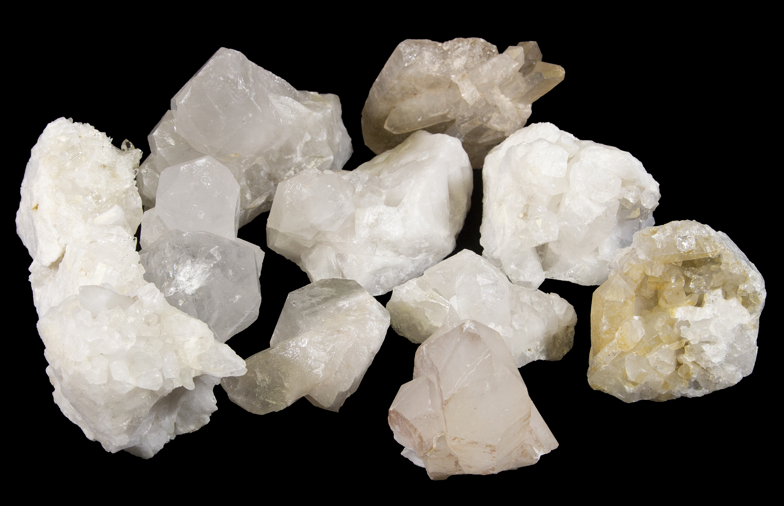 Clear Quartz Clusters (Weighing 1-3 (5 lb Mix) Kids Love Rocks