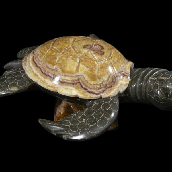 Fred - 18" Marble Turtle - Brown