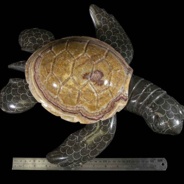 Fred - 18" Marble Turtle - Brown