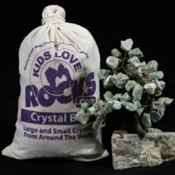 Crystal Bag and 7" Amazonite Gemstone Tree