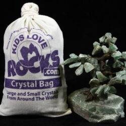 Crystal Bag and 7" Aventurine Gemstone Tree