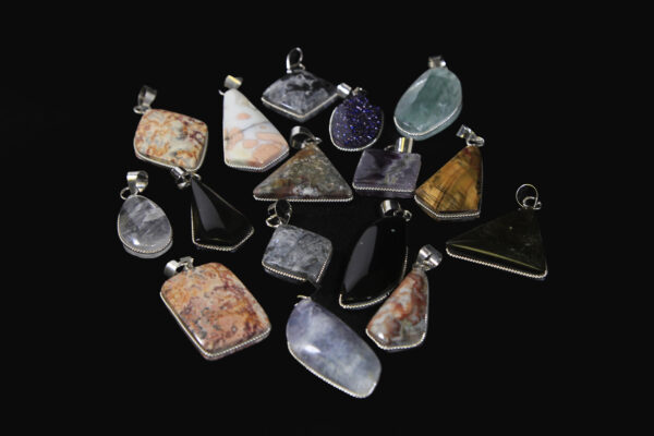 Assorted Gemstone Pendants of various shapes