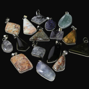 Assorted Gemstone Pendants, Various Shapes