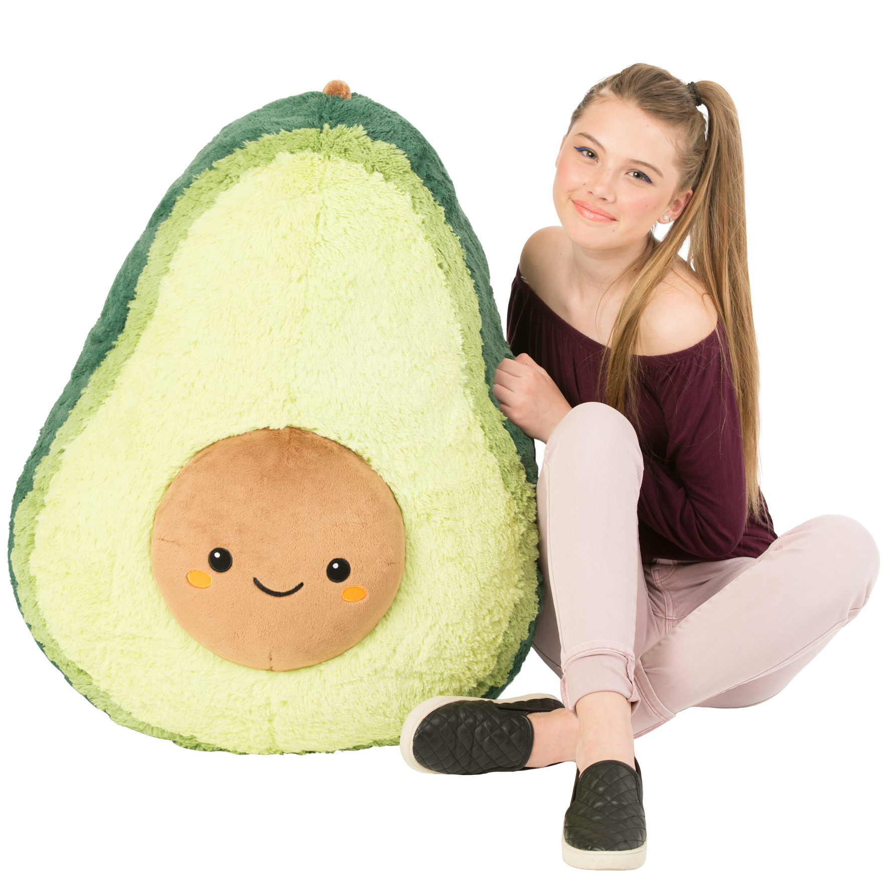 Girl with Massive Squishable Avocado