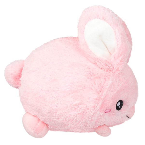 Side of Mini Squishable Pink Fluffy Bunny