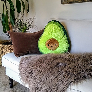 Comfort Food Avocado on sofa
