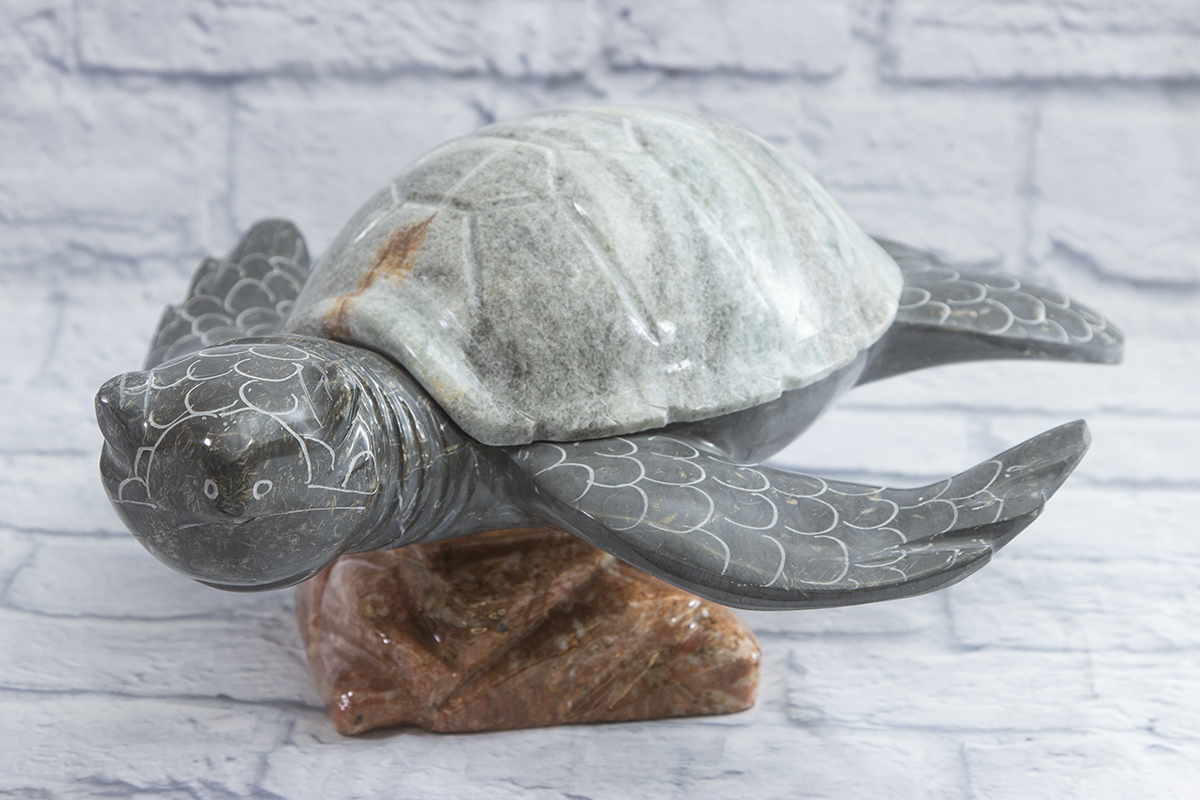 Fred - 18" Marble Turtle (Gray)