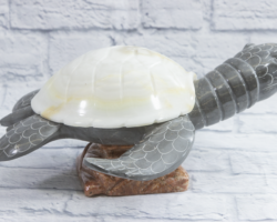Fred - 18" Marble Turtle (White)