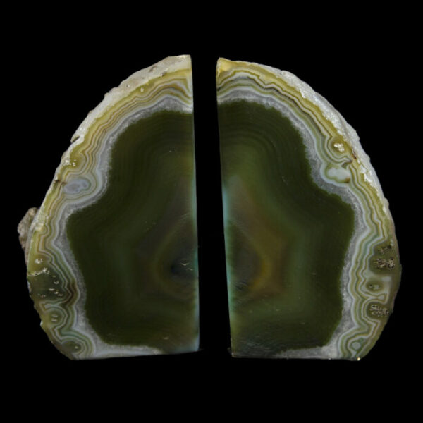 Green Dyed Agate Bookend, Medium