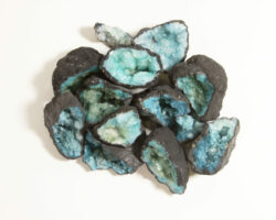 assorted small teal dyed geodes