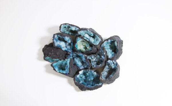 Assorted medium teal dyed geode