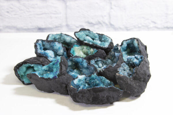 Assorted medium teal dyed geode