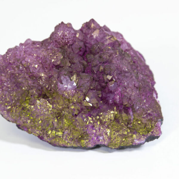 Purple Dyed Opened Moroccan Geode Half With Bits of Gold (Large) (Individual Piece)