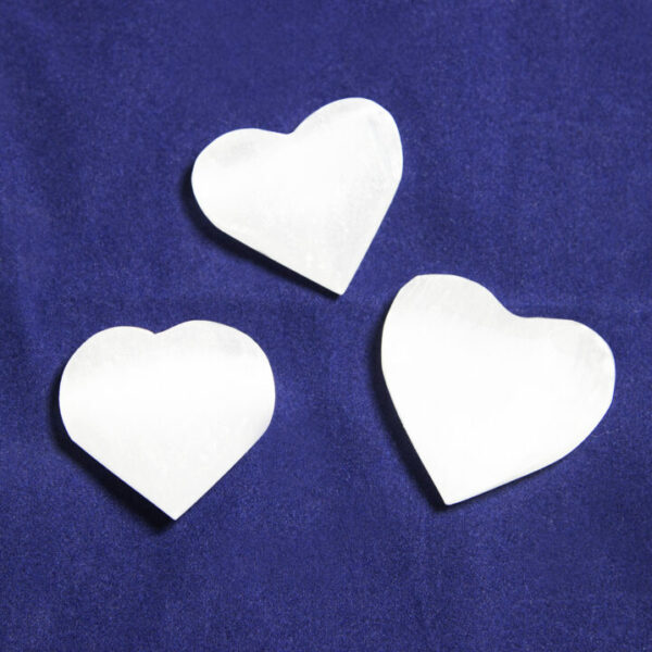 Polished Selenite Mini Heart (One Heart)