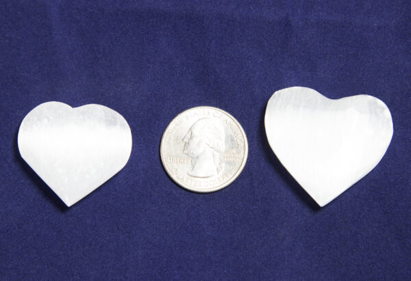 Mini polished Selenite heart