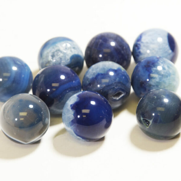 Dyed Blue Agate Sphere (One Sphere)