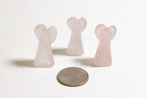 rose quartz angel figurine