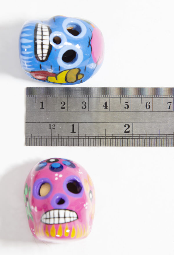 ceramic 3-D sugar skull magnets