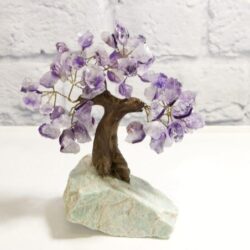 Small Amethyst Gemstone Tree with Amazonite Base