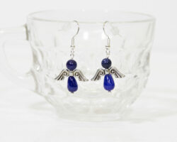 Blue Lapis Angel Earrings