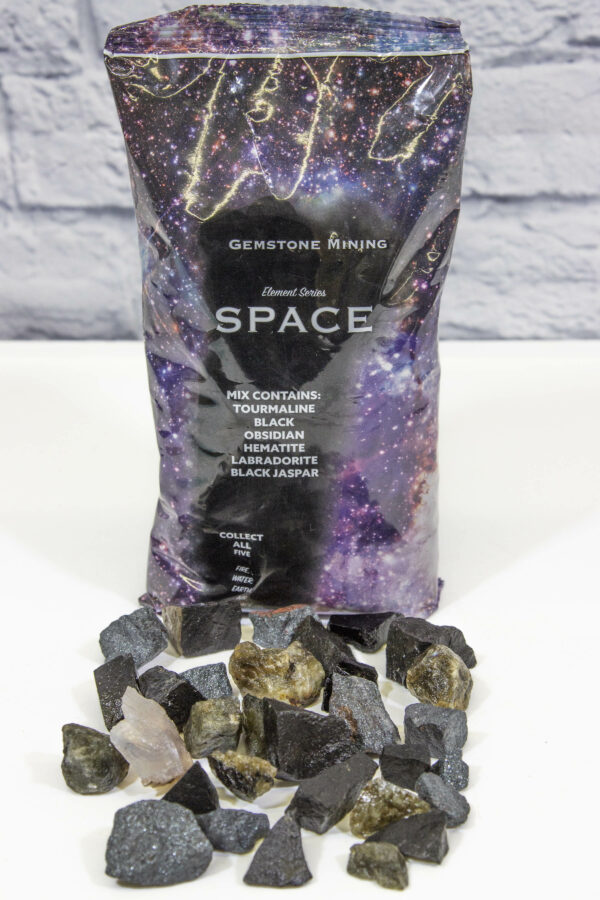Space Bag (Element Series) with stones displayed in front of the bag