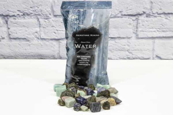 Water Bag (Element Series) with stones displayed in front of the bag