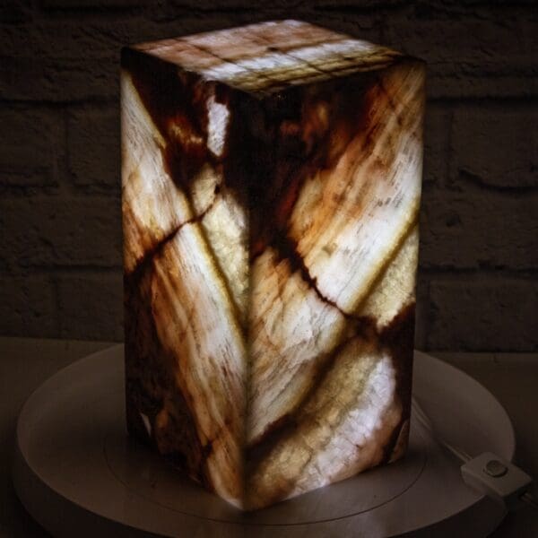 Rosa Onyx Pedestal Lamp - Design 2