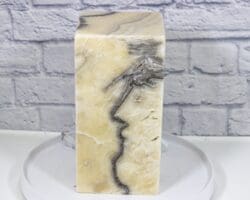 Zebra Onyx Pedestal Lamp - Med