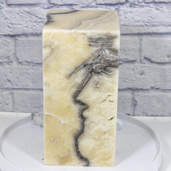 Zebra Onyx Pedestal Lamp - Med