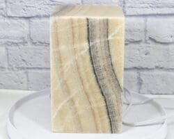 Zebra Onyx Pedestal Lamp