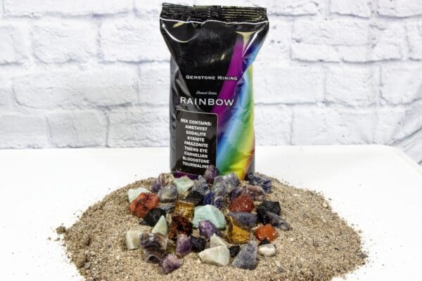 Rainbow Gemstone Mining Bag from Kids Love Rocks