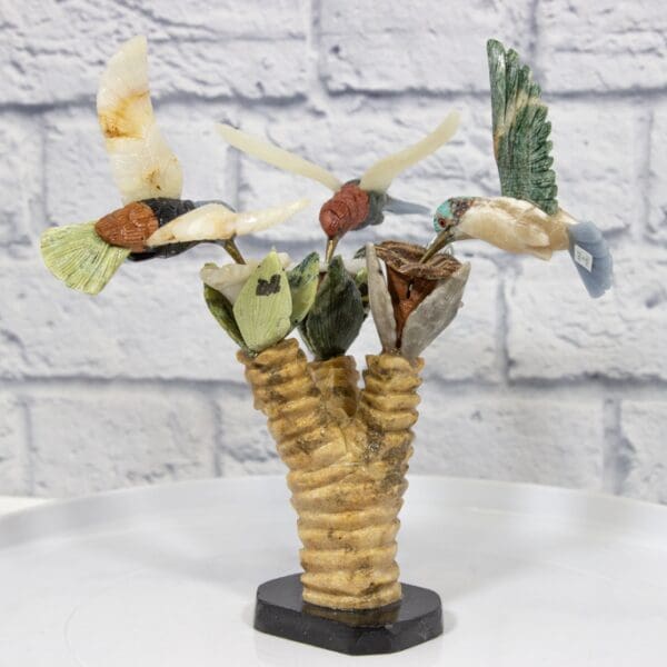 Gemstone Hummingbirds Figurine