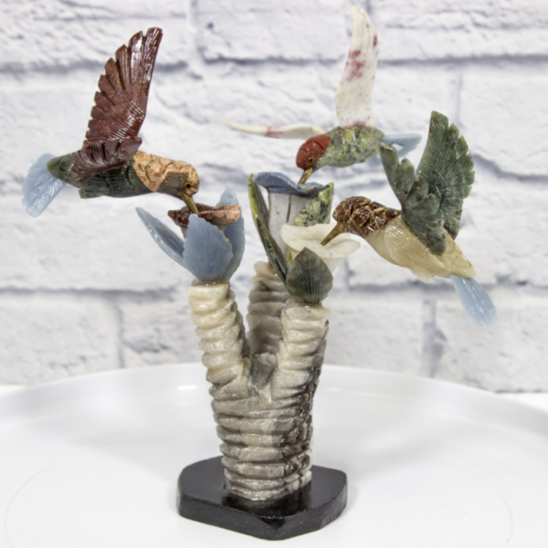 Gemstone Hummingbirds Figurine