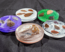 Colorful sand resin arrowhead coasters