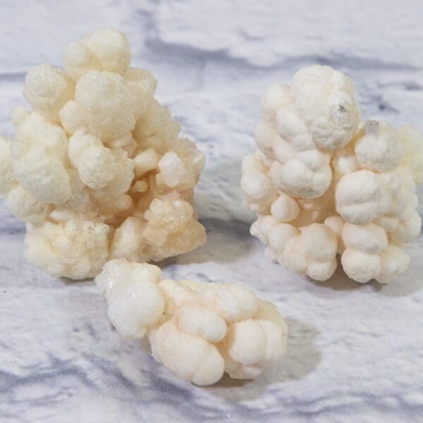 White Aragonite, Natural Kokoweef 3 pcs set