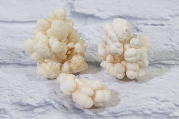 White Aragonite, Natural Kokoweef 3 pcs set