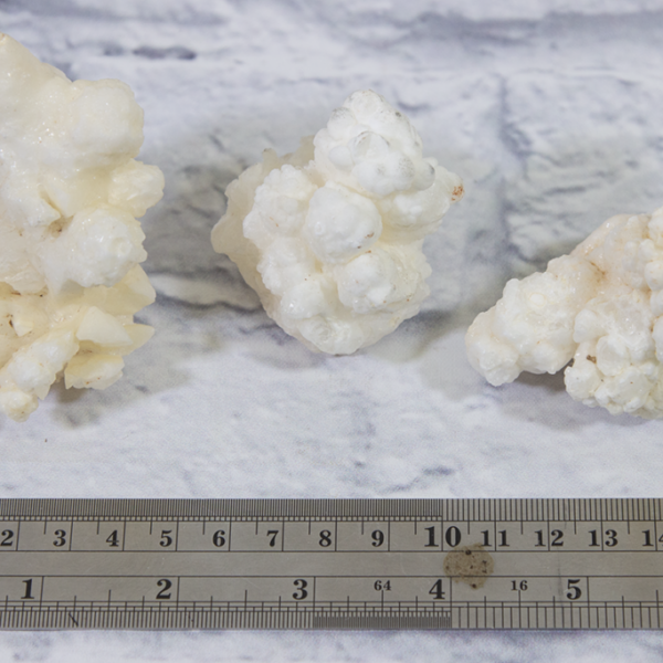 3pcs White Aragonite Cluster set