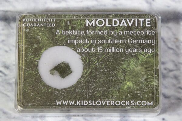 Moldavite in Protective Case