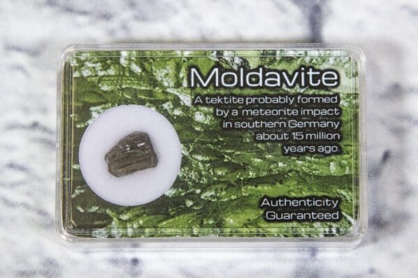 Moldavite in Protective Case