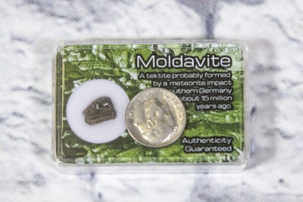 Moldavite in Protective Case