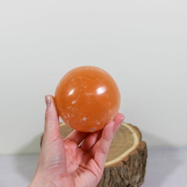 Orange Selenite Orb