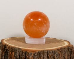 Orange Selenite Orb