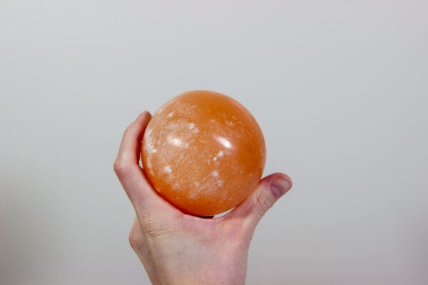 Orange Selenite Orb