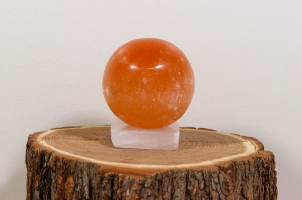 Orange Selenite orb