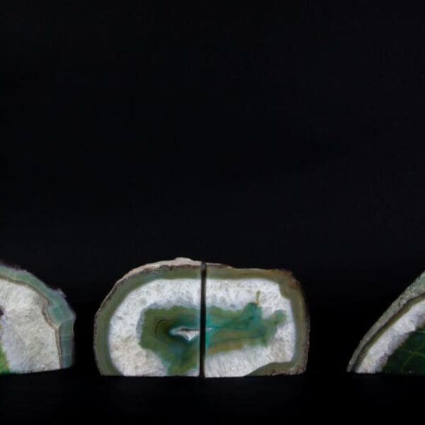 Large Green Dyed Agate Bookend