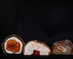 Large Red Dyed Agate Bookends