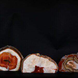 Large Red Dyed Agate Bookends